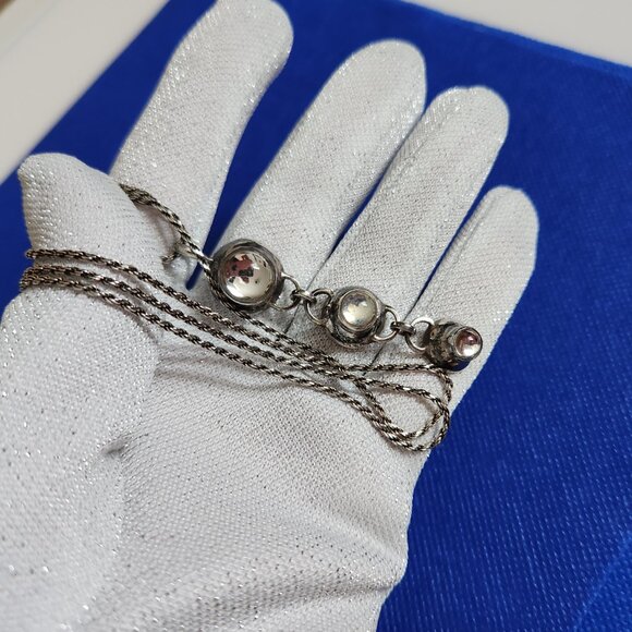 VINTAGE SIGNED “SOUL TO SILVER” 925 BIG PENDANT WITH CABOCHONS. - Picture 5 of 9